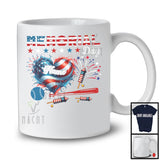 Personalized Memorial Day, Proud USA Flag Heart Baseball Patriotic, Sport Player Custom Name T-Shirt