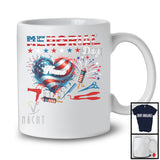 Personalized Memorial Day, Proud USA Flag Heart Hair Stylist Tools, Custom Name Hair Stylist Group T-Shirt