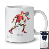 Personalized Men Playing Badminton Hit Heart Away; Joyful Valentine Cusotm Name Sport Player T-Shirt