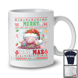 Personalized Merry Blobmas; Lovely Christmas Lights Santa Blobfish; Custom Name Fisher Fishing T-Shirt