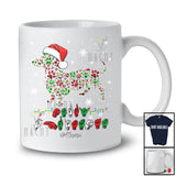 Personalized Merry Christmas ASL; Lovely Custom Name Santa Dachshund Paws Shape; Sign Language T-Shirt