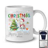 Personalized Merry Christmas And Happy New Year; Joyful Custom Name Santa Llama Lover T-Shirt