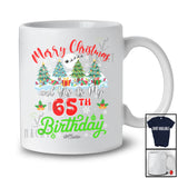 Personalized Merry Christmas It's My 65th Birthday; Fantastic X-mas Trees Custom Name Family T-Shirt