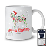 Personalized Merry Christmas; Awesome X-mas Custom Name Santa Pug Shape Plaid Paws T-Shirt