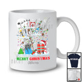 Personalized Merry Christmas; Fantastic Custom Name Scuba Diver Tools On X-mas Tree Lights T-Shirt