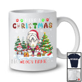 Personalized Merry Christmas; Lovely Custom Name Santa Bearded Collie; Plaid X-mas T-Shirt