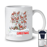 Personalized Merry Christmas; Lovely Santa Mule On X-mas Tree; Custom Name Farmer Family T-Shirt