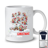 Personalized Merry Christmas; Lovely Santa Parrot On X-mas Tree; Custom Name Bird Lover T-Shirt