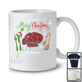 Personalized Merry Christmas; Proud X-mas Plaid Custom Name Chef; Jobs Careers Family T-Shirt