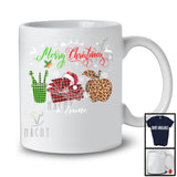 Personalized Merry Christmas; Proud X-mas Plaid Custom Name School Counselor; Jobs Family T-Shirt