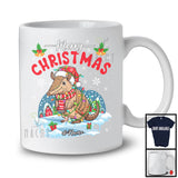 Personalized Merry Christmas; Wonderful X-mas Custom Name Santa Armadillo; Wild Animal T-Shirt