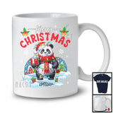 Personalized Merry Christmas; Wonderful X-mas Custom Name Santa Panda; Wild Animal T-Shirt