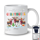 Personalized Merry Christmoose; Amusing Christmas Groovy; Custom Name Three Moose T-Shirt