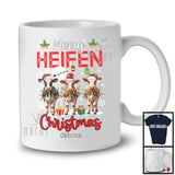 Personalized Merry Heifemas Christmas; Funny Cow Heifer Custom Name Farmer Christmas Group T-Shirt