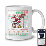 Personalized Merry Swishmas; Joyful Christmas Custom Name Santa Playing Basketball Player T-Shirt