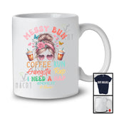 Personalized Messy Bun Coffee Run Gangsta Rap; Lovely Mother's Day Custom Name Mom; Roses T-Shirt