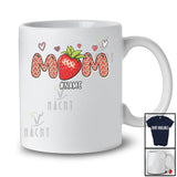 Personalized Mom Strawberry; Amusing Mother's Day Strawberry Fruit; Custom Name Vegan Family T-Shirt