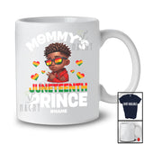 Personalized Mommy's Juneteenth Prince; Joyful Black History Month Custom Name Boy Afro T-Shirt
