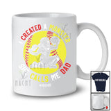 Personalized Monster He Calls Me Dad; Amusing Father's Day Custom Name Catcher Softball; Family T-Shirt