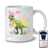 Personalized Mr Steal Your Chick; Joyful Easter T-Rex With Chick; Custom Name Boys Eggs Hunt T-Shirt