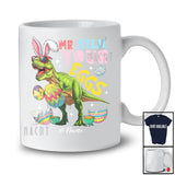 Personalized Mr Steal Your Eggs; Joyful Easter Bunny T-Rex Custom Name Boys Couple Eggs Hunt T-Shirt