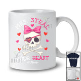 Personalized Mrs. Steal Your Heart; Lovely Valentine Pirate Skull; Custom Name Girl Couple T-Shirt