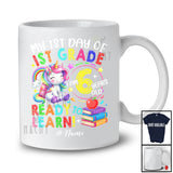 Personalized My 1st Day Of 1st Grade; Lovely First Day Back To School Custom Name Unicorn T-Shirt