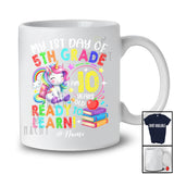 Personalized My 1st Day Of 5th Grade; Lovely First Day Back To School Custom Name Unicorn T-Shirt