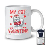 Personalized My Cat Is My Valentine; Lovely Custom Name Cat Single; Hearts Animal T-Shirt