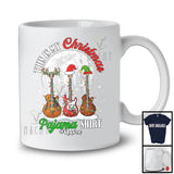 Personalized My Christmas Pajama Shirt; Joyful Three Guitars; Custom Name Guitarist Musician T-Shirt