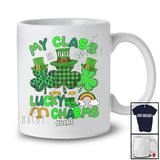 Personalized My Class Is Full Of Lucky Charms; Joyful St. Patrick's Day Custom Name Shamrocks Teacher T-Shirt