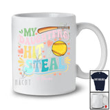 Personalized My Daughters Hit And Steal; Lovely Mother's Day Mom; Custom Name Baseball Player T-Shirt