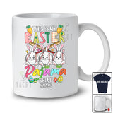 Personalized My Easter Pajama Shirt; Lovely Three Bunnies Baseball; Custom Name Player T-Shirt