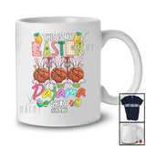 Personalized My Easter Pajama Shirt; Lovely Three Bunnies Basketball; Custom Name Player T-Shirt