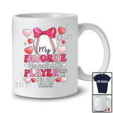 Personalized My Favorite Baseball Player Call Me Aunt; Happy Mother's Day Hearts Sport; Family T-Shirt