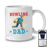 Personalized My Favorite Bowling Player Calls Me Dad, Proud Father's Day Custom Name, Vintage T-Shirt