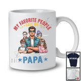 Personalized My Favorite People Call Me Papa, Lovely Father's Day 4 Son Daughter Custom Name T-Shirt