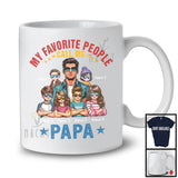 Personalized My Favorite People Call Me Papa, Lovely Father's Day 6 Son Daughter Custom Name T-Shirt