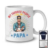 Personalized My Favorite People Call Me Papa, Lovely Father's Day Son Daughter Custom Name T-Shirt