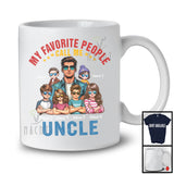 Personalized My Favorite People Call Me Uncle, Lovely Father's Day 6 Grandkids Custom Name T-Shirt