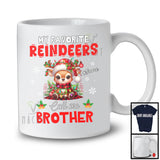 Personalized My Favorite Reindeers Call Me Brother; Fantastic Christmas Custom Name Family; Snow T-Shirt