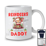 Personalized My Favorite Reindeers Call Me Daddy; Fantastic Christmas Custom Name Family; Snow T-Shirt