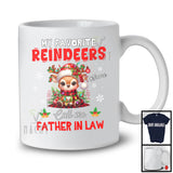Personalized My Favorite Reindeers Call Me Father in Law; Fantastic Christmas Custom Name Family; Snow T-Shirt