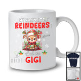 Personalized My Favorite Reindeers Call Me Gigi; Fantastic Christmas Custom Name Family; Snow T-Shirt