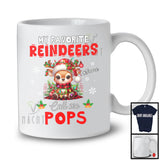 Personalized My Favorite Reindeers Call Me Pops; Fantastic Christmas Custom Name Family; Snow T-Shirt