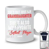 Personalized My Granddaughter Favorite Softball Player; Proud Father's Day Custom Name Family T-Shirt