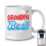 Personalized My Grandpa Is The Best; Amusing Father's Day Hearts Hands; Custom Name Family T-Shirt