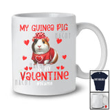 Personalized My Guinea Pig Is My Valentine; Lovely Custom Name Guinea Pig Single; Hearts Animal T-Shirt
