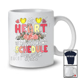 Personalized My Heart As Full As My Schedule; Lovely Mother's Day Custom Name Dance Softball T-Shirt