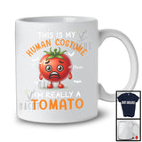 Personalized My Human Costume Tomato; Joyful Halloween Custom Name Fruit; Vegan T-Shirt